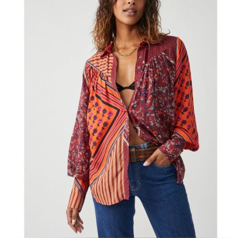 Free People Western Blouse Size S